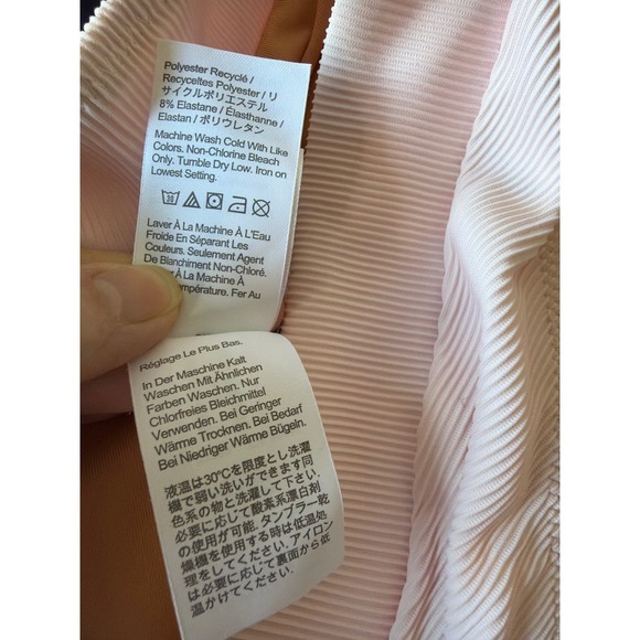 J.Crew Re-Imagined One Double Strap Ribbed Bikini Set Pale Pink Womens M NEW - Picture 11 of 12